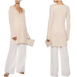 NWT Helmut Lang Wool & Cashmere Blend Tunic Sweater Tusk (Beige) Size XS, S $435
